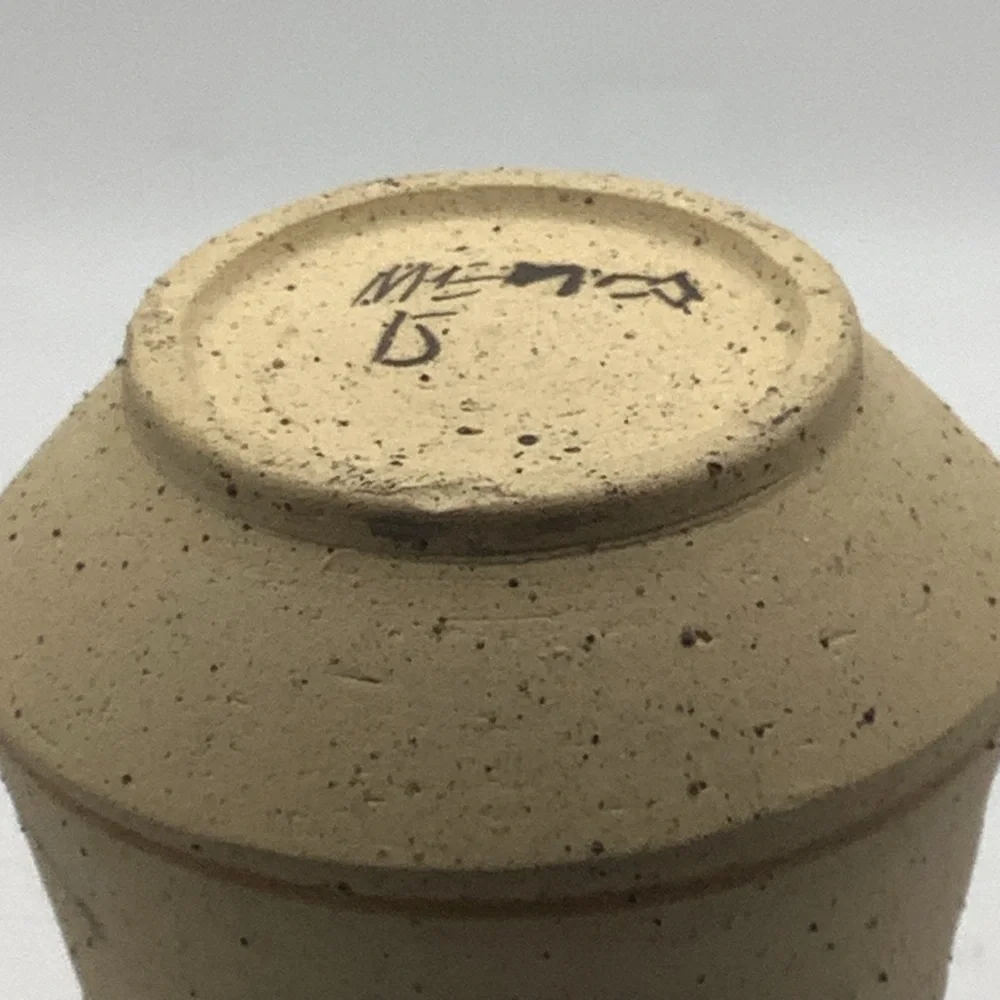 Handcrafted Mexican Tonala Pottery Vase with Floral Design